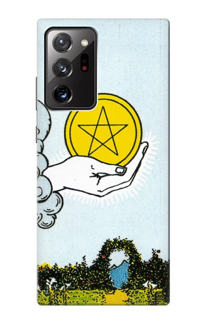 W3722 Tarot Card Ace of Pentacles Coins Hard Case and Leather Flip Case For Samsung Galaxy Note 20 Ultra, Ultra 5G