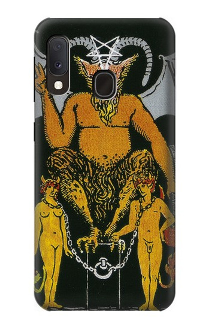 W3740 Tarot Card The Devil Hard Case and Leather Flip Case For Samsung Galaxy A20e