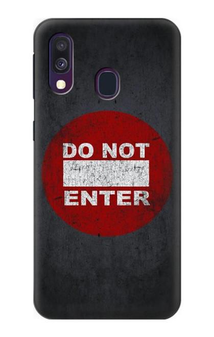W3683 Do Not Enter Hard Case and Leather Flip Case For Samsung Galaxy A40
