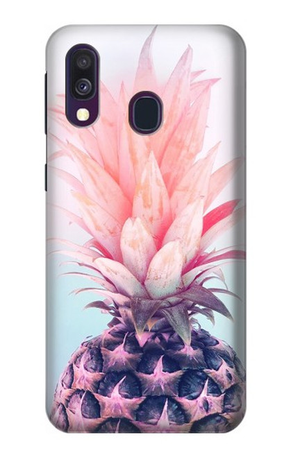 W3711 Pink Pineapple Hard Case and Leather Flip Case For Samsung Galaxy A40