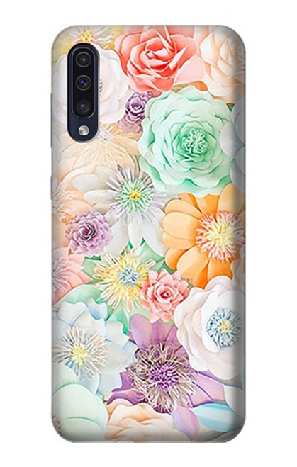 W3705 Pastel Floral Flower Hard Case and Leather Flip Case For Samsung Galaxy A50