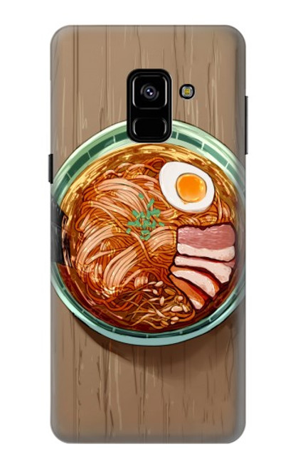 W3756 Ramen Noodles Hard Case and Leather Flip Case For Samsung Galaxy A8 (2018)