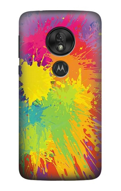 W3675 Color Splash Hard Case and Leather Flip Case For Motorola Moto G7 Power