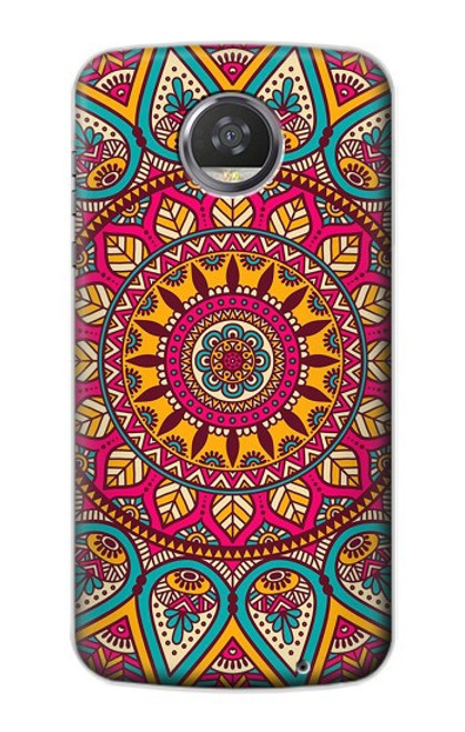 W3694 Hippie Art Pattern Hard Case and Leather Flip Case For Motorola Moto Z2 Play, Z2 Force