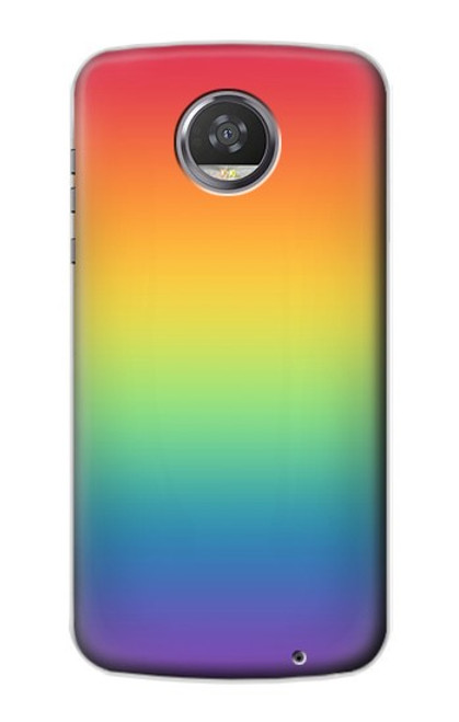 W3698 LGBT Gradient Pride Flag Hard Case and Leather Flip Case For Motorola Moto Z2 Play, Z2 Force