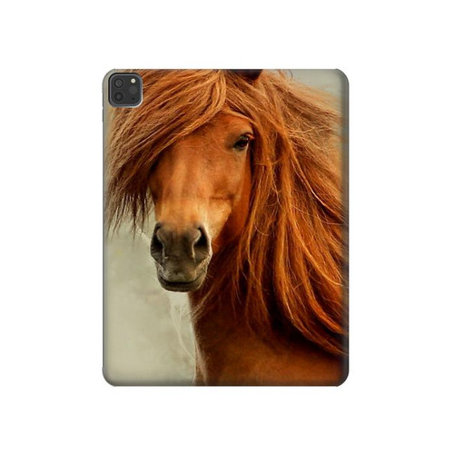 W1595 Beautiful Brown Horse Tablet Hard Case For iPad Pro 11 (2021,2020,2018, 3rd, 2nd, 1st)