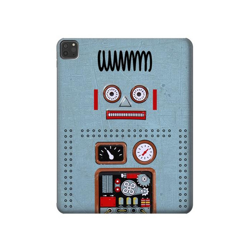 W3040 Retro Robot Toy Tablet Hard Case For iPad Pro 11 (2021,2020,2018, 3rd, 2nd, 1st)