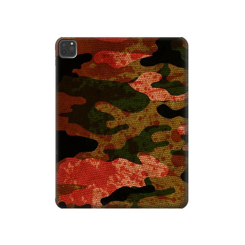 W3393 Camouflage Blood Splatter Tablet Hard Case For iPad Pro 11 (2021,2020,2018, 3rd, 2nd, 1st)