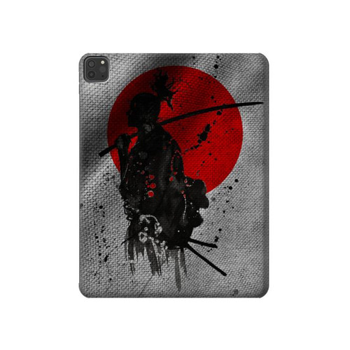 W3517 Japan Flag Samurai Tablet Hard Case For iPad Pro 11 (2021,2020,2018, 3rd, 2nd, 1st)