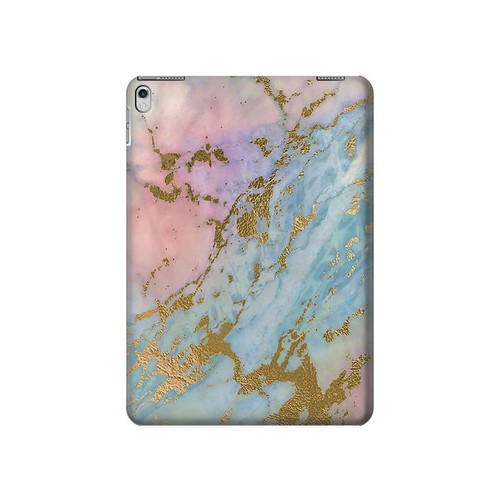 W3717 Rose Gold Blue Pastel Marble Graphic Printed Tablet Hard Case For iPad Air 2, iPad 9.7 (2017,2018), iPad 6, iPad 5