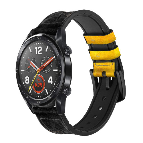 CA0514 Germany Flag Map Silicone & Leather Smart Watch Band Strap For Wristwatch Smartwatch