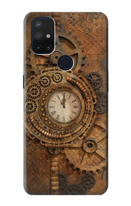 W3401 Clock Gear Steampunk Hard Case and Leather Flip Case For OnePlus Nord N10 5G