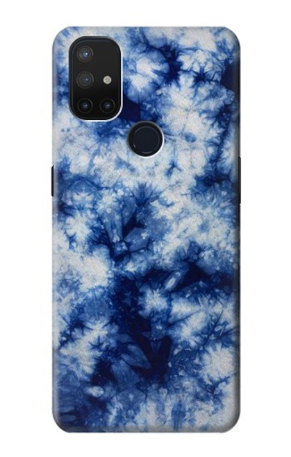 W3439 Fabric Indigo Tie Dye Hard Case and Leather Flip Case For OnePlus Nord N10 5G