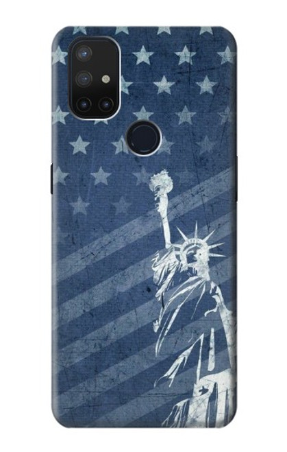 W3450 US Flag Liberty Statue Hard Case and Leather Flip Case For OnePlus Nord N10 5G