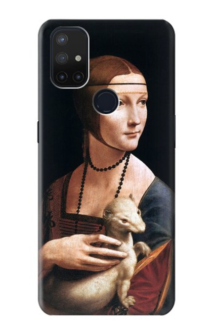 W3471 Lady Ermine Leonardo da Vinci Hard Case and Leather Flip Case For OnePlus Nord N10 5G