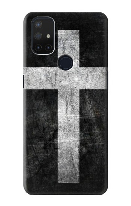 W3491 Christian Cross Hard Case and Leather Flip Case For OnePlus Nord N10 5G