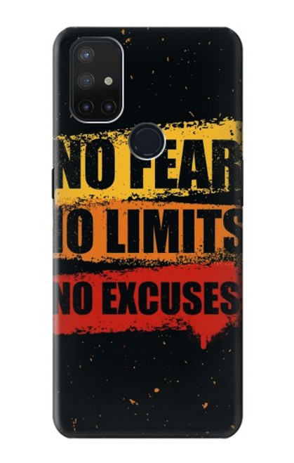 W3492 No Fear Limits Excuses Hard Case and Leather Flip Case For OnePlus Nord N10 5G