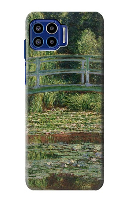 W3674 Claude Monet Footbridge and Water Lily Pool Hard Case and Leather Flip Case For Motorola One 5G