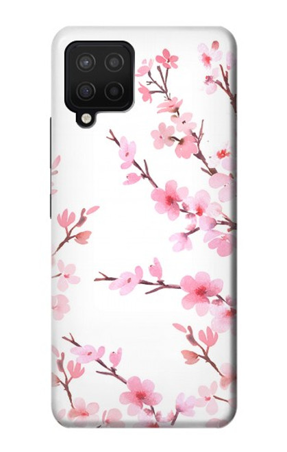 W3707 Pink Cherry Blossom Spring Flower Hard Case and Leather Flip Case For Samsung Galaxy A42 5G