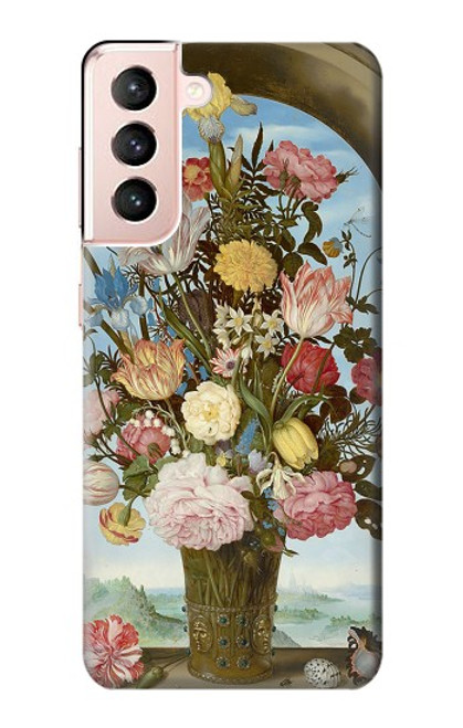 W3749 Vase of Flowers Hard Case and Leather Flip Case For Samsung Galaxy S21 5G