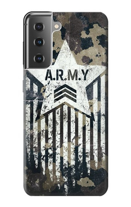 W3666 Army Camo Camouflage Hard Case and Leather Flip Case For Samsung Galaxy S21 Plus 5G, Galaxy S21+ 5G