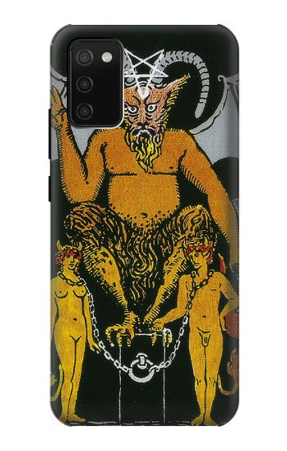 W3740 Tarot Card The Devil Hard Case and Leather Flip Case For Samsung Galaxy A02s, Galaxy M02s (NOT FIT with Galaxy A02s Verizon SM-A025V)