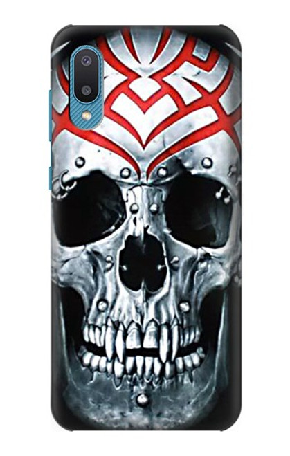 W0223 Vampire Skull Tattoo Hard Case and Leather Flip Case For Samsung Galaxy A04, Galaxy A02, M02