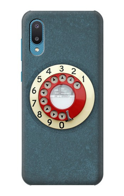 W1968 Rotary Dial Telephone Hard Case and Leather Flip Case For Samsung Galaxy A04, Galaxy A02, M02