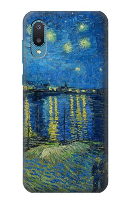 W3336 Van Gogh Starry Night Over the Rhone Hard Case and Leather Flip Case For Samsung Galaxy A04, Galaxy A02, M02