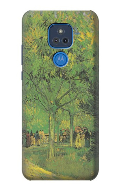 W3748 Van Gogh A Lane in a Public Garden Hard Case and Leather Flip Case For Motorola Moto G Play (2021)