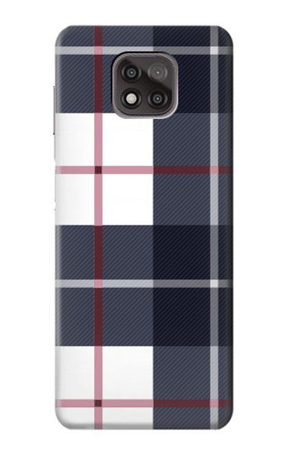 W3452 Plaid Fabric Pattern Hard Case and Leather Flip Case For Motorola Moto G Power (2021)