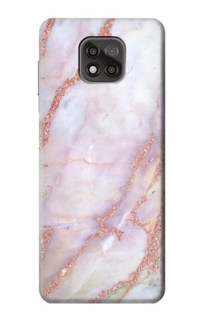 W3482 Soft Pink Marble Graphic Print Hard Case and Leather Flip Case For Motorola Moto G Power (2021)