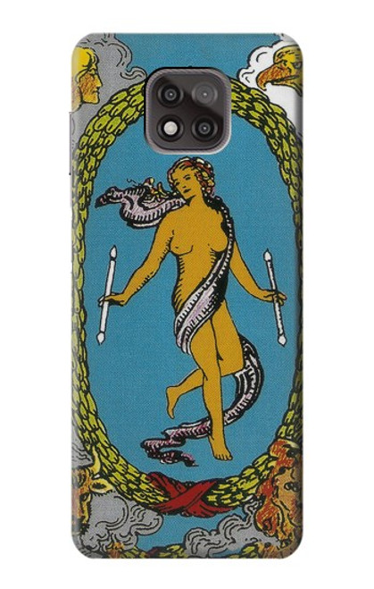 W3746 Tarot Card The World Hard Case and Leather Flip Case For Motorola Moto G Power (2021)