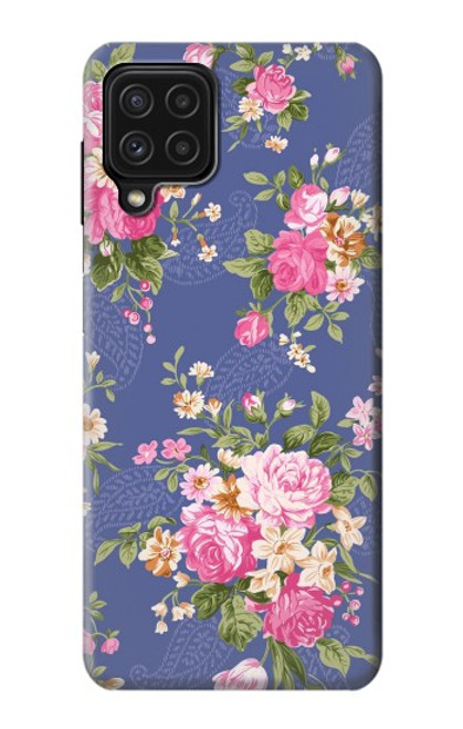 W3265 Vintage Flower Pattern Hard Case and Leather Flip Case For Samsung Galaxy A22 4G