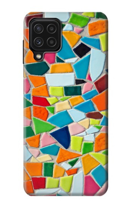 W3391 Abstract Art Mosaic Tiles Graphic Hard Case and Leather Flip Case For Samsung Galaxy A22 4G