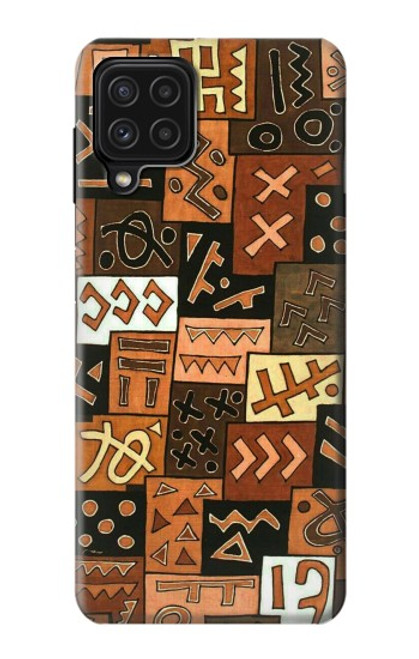 W3460 Mali Art Pattern Hard Case and Leather Flip Case For Samsung Galaxy A22 4G