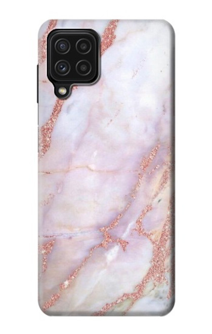 W3482 Soft Pink Marble Graphic Print Hard Case and Leather Flip Case For Samsung Galaxy A22 4G