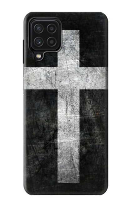 W3491 Christian Cross Hard Case and Leather Flip Case For Samsung Galaxy A22 4G