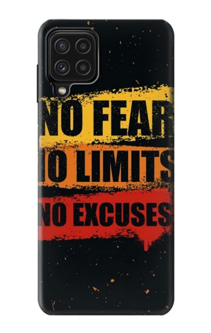 W3492 No Fear Limits Excuses Hard Case and Leather Flip Case For Samsung Galaxy A22 4G