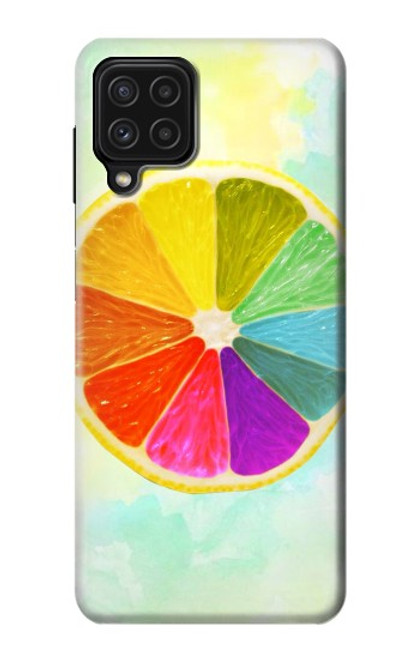 W3493 Colorful Lemon Hard Case and Leather Flip Case For Samsung Galaxy A22 4G