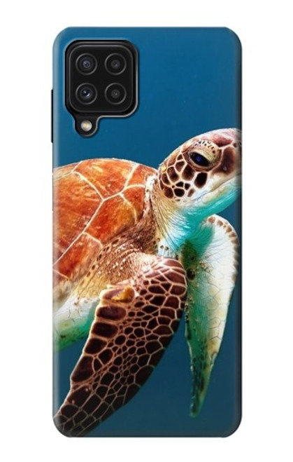 W3497 Green Sea Turtle Hard Case and Leather Flip Case For Samsung Galaxy A22 4G