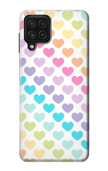 W3499 Colorful Heart Pattern Hard Case and Leather Flip Case For Samsung Galaxy A22 4G