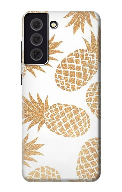 W3718 Seamless Pineapple Hard Case and Leather Flip Case For Samsung Galaxy S21 FE 5G