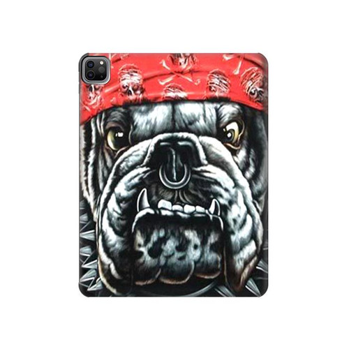 W0100 Bulldog American Football Tablet Hard Case For iPad Pro 12.9 (2022, 2021, 2020, 2018), Air 13 (2024)