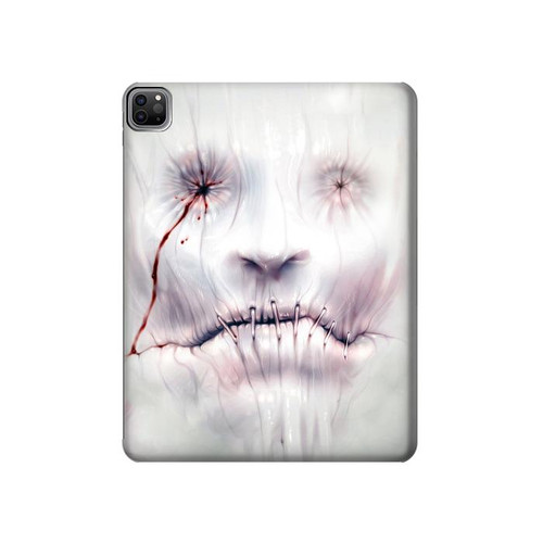 W0884 Horror Face Tablet Hard Case For iPad Pro 12.9 (2022, 2021, 2020, 2018), Air 13 (2024)