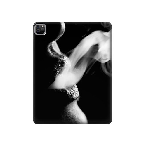 W0917 Sexy Lip Girl Smoking Tablet Hard Case For iPad Pro 12.9 (2022, 2021, 2020, 2018), Air 13 (2024)