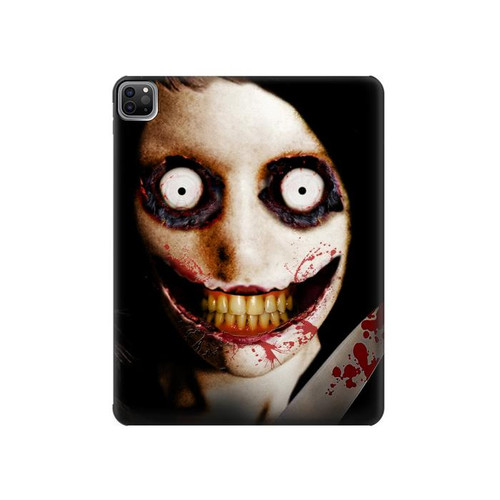 W1344 Jeff the Killer Tablet Hard Case For iPad Pro 12.9 (2022, 2021, 2020, 2018), Air 13 (2024)