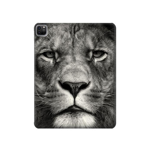 W1352 Lion Face Tablet Hard Case For iPad Pro 12.9 (2022, 2021, 2020, 2018), Air 13 (2024)