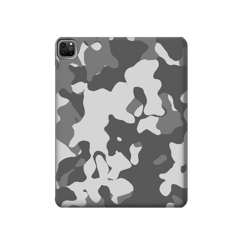 W2186 Gray Camo Camouflage Graphic Printed Tablet Hard Case For iPad Pro 12.9 (2022, 2021, 2020, 2018), Air 13 (2024)