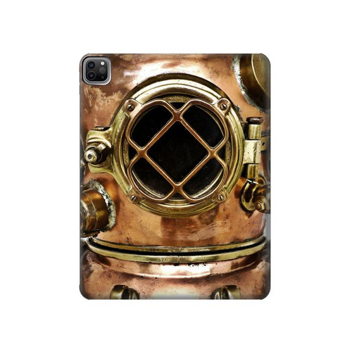 W2412 Vintage Deep Sea Diving Helmet Tablet Hard Case For iPad Pro 12.9 (2022, 2021, 2020, 2018), Air 13 (2024)